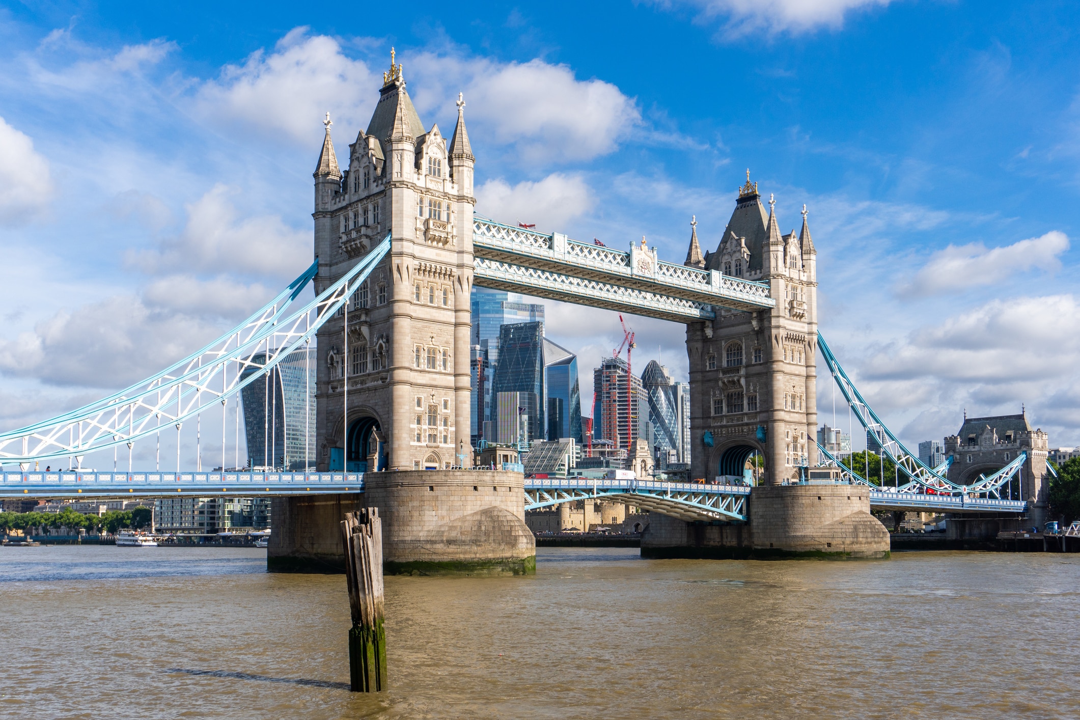 Tower Bridge & city Skyline London United Kingdom England