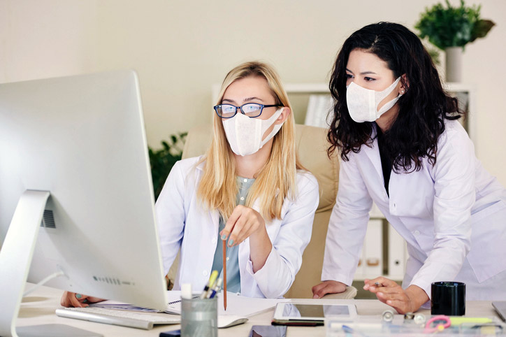 Laboratory Researchers Discussing Tests Results